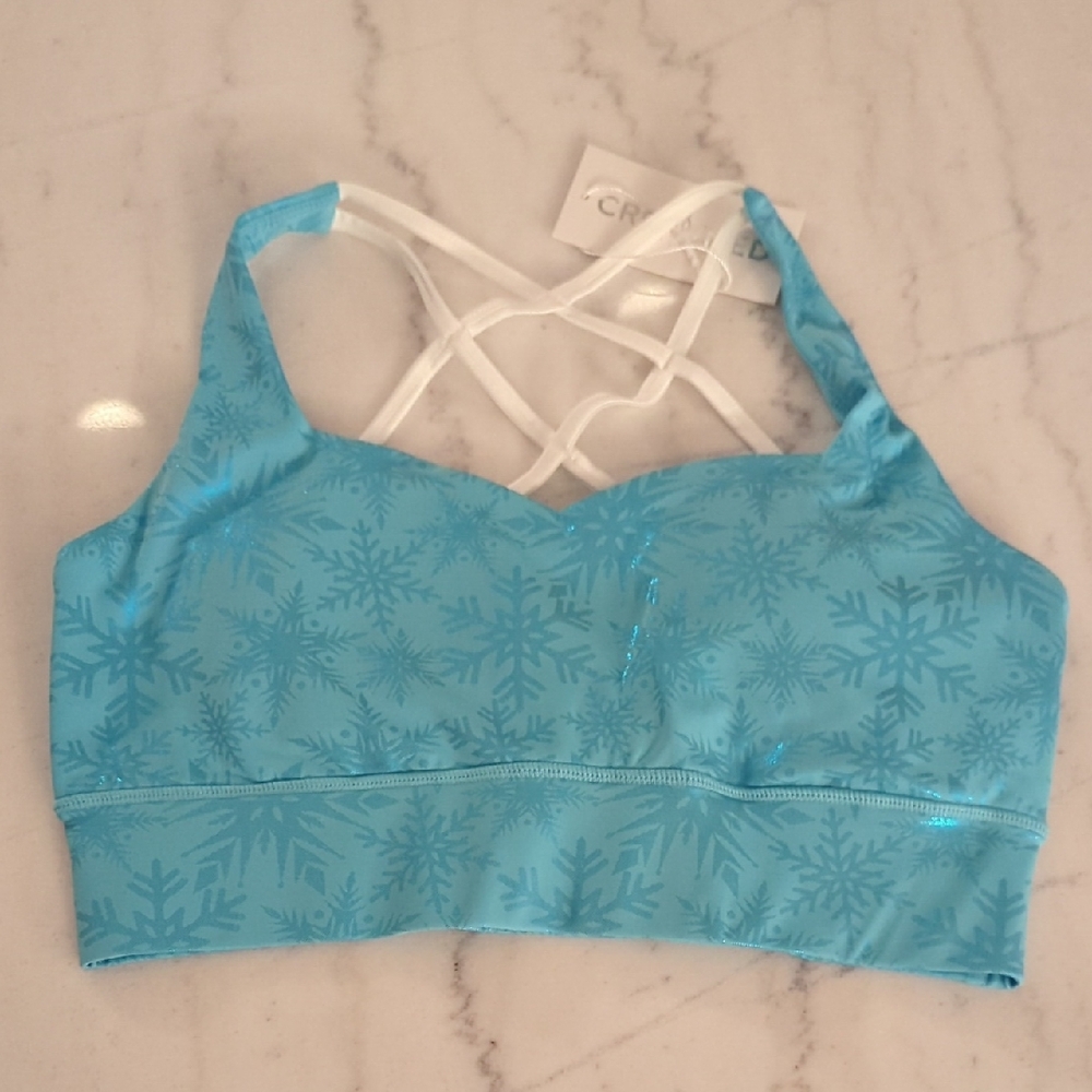 NWT Crowned Athletics Snowflake Queen Athletic Sports Bra